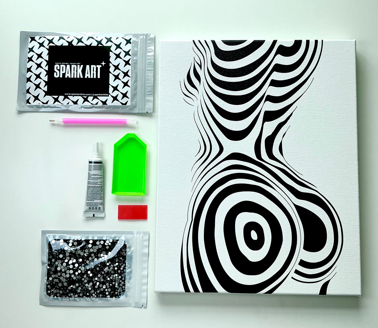 DIY Rhinestone Canvas Art